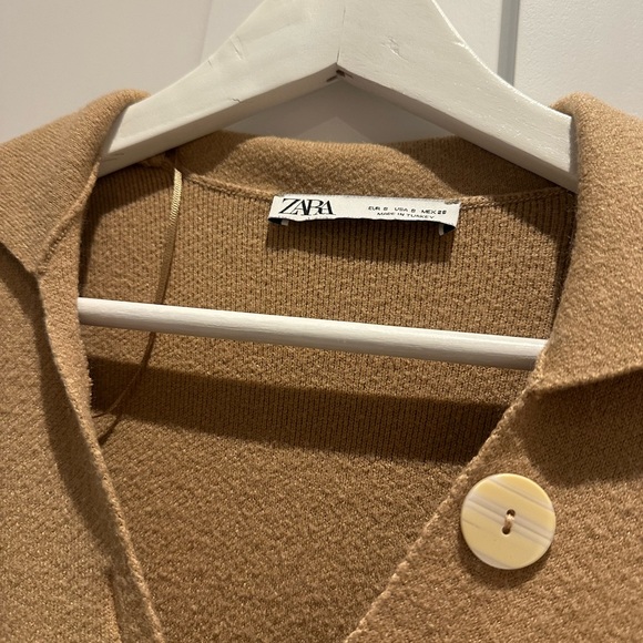 Zara Tan V-Neck Women's Sweater - Picture 3 of 3